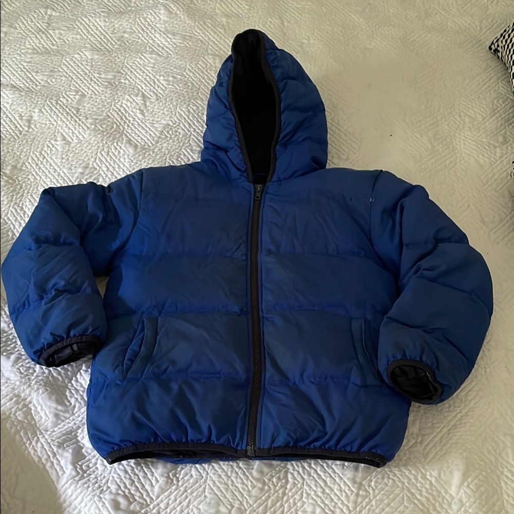 Gymboree Blue Quilted Puffer Jacket with Hood